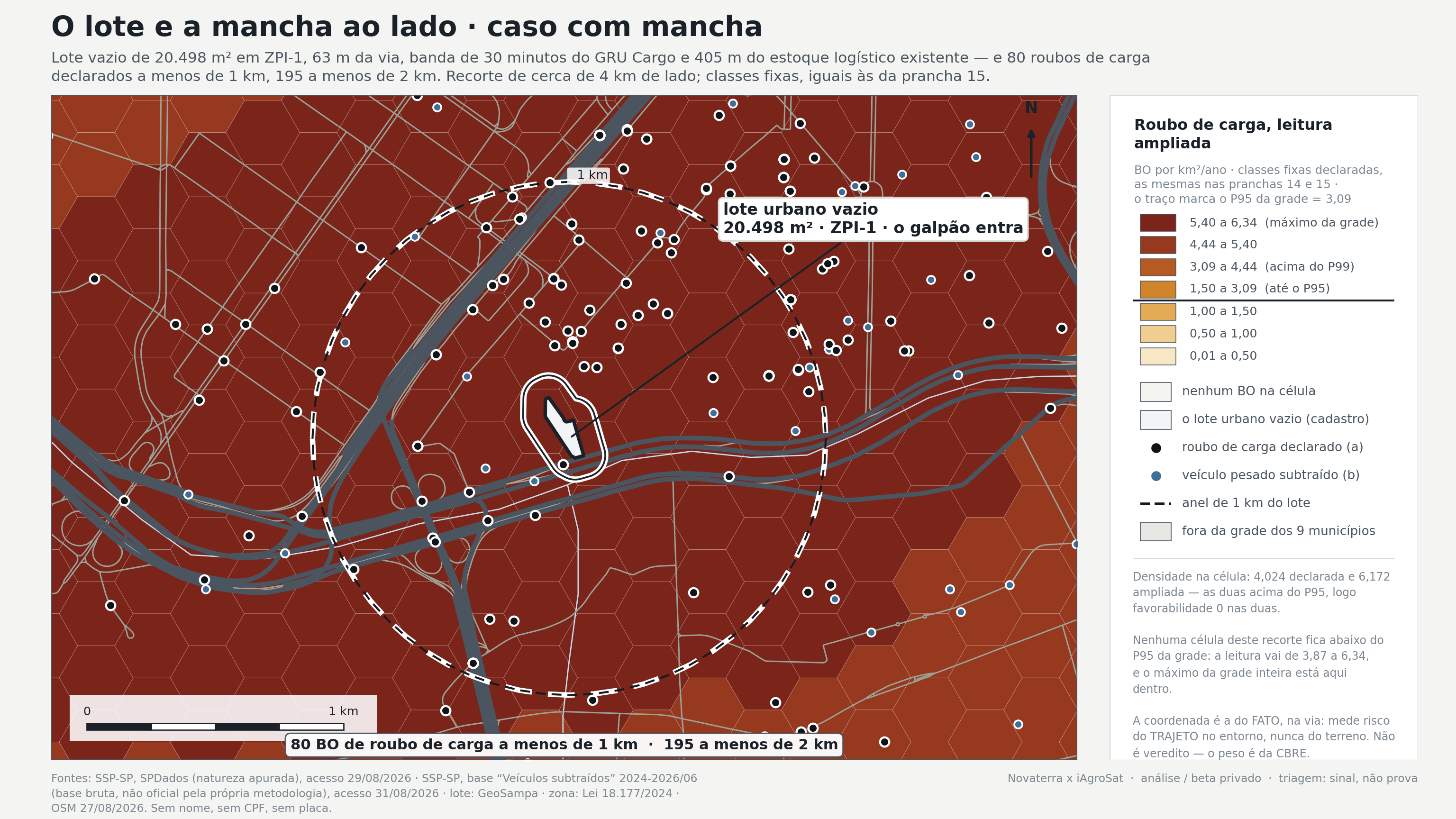 O lote com a mancha ao lado